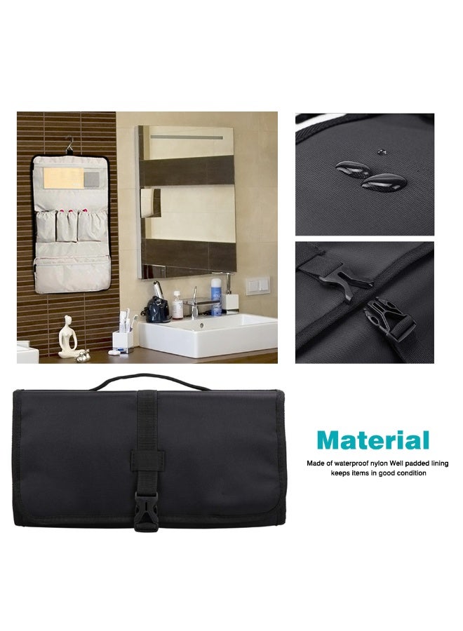 Multi-functional heat-resistant travel organiser bag, suitable for hairdryers and curling irons Nylon organiser bag, suitable for Dyson Supersonic/Styler hairdryers, combs and accessories Durable carrying case (black) - Image 5