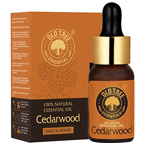 Old Tree Cedarwood Essential Oil (15ml) - for Home Fragrance, Aromatherapy, Skin, Hair, Diffuser, Candle Making - Massage Oil with Dropper for Relaxation and Soothe Muscles - Image 1