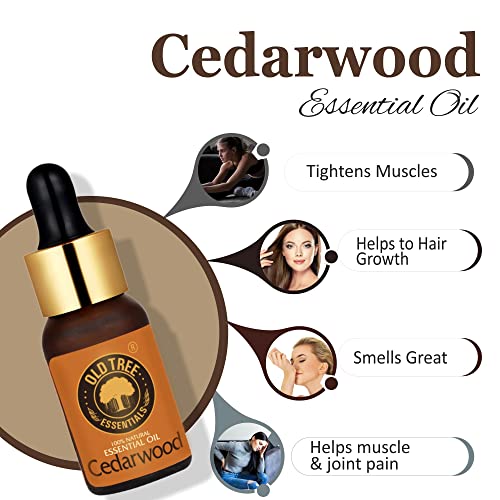 Old Tree Cedarwood Essential Oil (15ml) - for Home Fragrance, Aromatherapy, Skin, Hair, Diffuser, Candle Making - Massage Oil with Dropper for Relaxation and Soothe Muscles - Image 3
