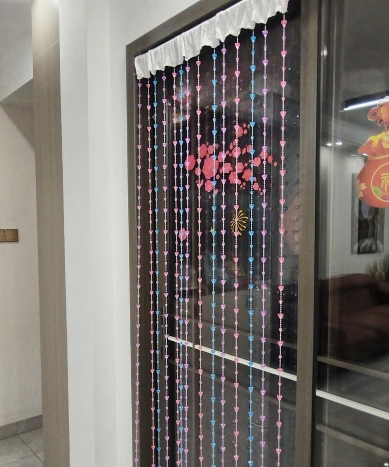 ave split Beaded Curtain Doorways Acrylic Hanging Door Beads String Curtains Tassel Room Divider Screen Decor for Doorway Window Living Room Wedding 053dzs (Pink+Blue+Purple Colorfull) - Image 5