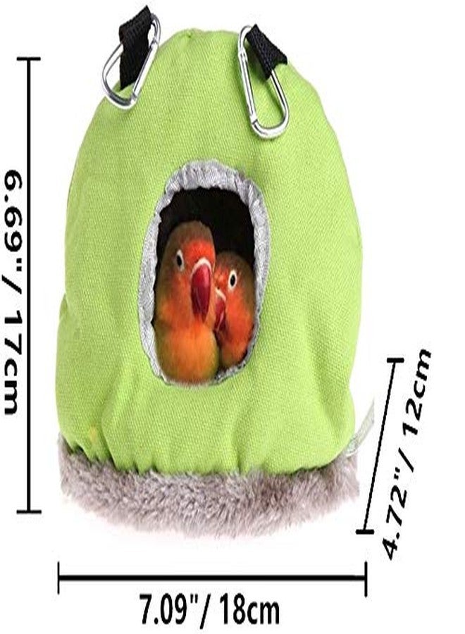 Litewoo Bird Hammock Nest Plush Warm Hanging Tent Pet Parrot Swing Bed Cave Cage for Parakeet Canary Cockatiel Lovebird Hamster Random Color (Medium) - Image 2