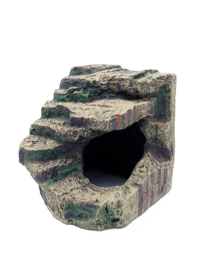 JIHAQUA Large Resin Reptile Tank Accessories Hideouts Cave Habitat Decor for Leopard Gecko Lizards Turtle - Image 1