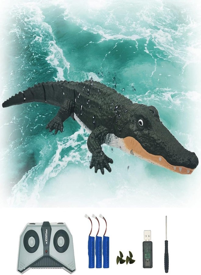 KERBRO 2.4G Remote Control Crocodile Toy - Realistic Floating RC Crocodile Head for Pool, Lake & Bath Fun | High Simulation RC Boat Prank Toy Gift for Kids (5+ Years) - Image 2