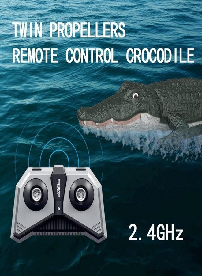 KERBRO 2.4G Remote Control Crocodile Toy - Realistic Floating RC Crocodile Head for Pool, Lake & Bath Fun | High Simulation RC Boat Prank Toy Gift for Kids (5+ Years) - Image 5