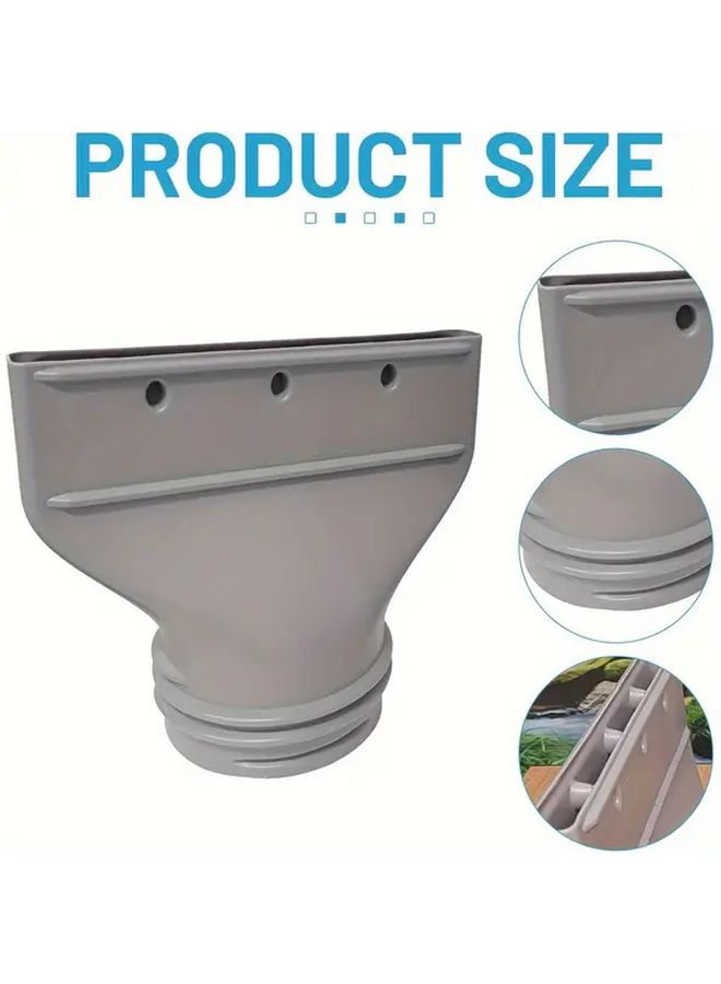 Gray Heavy Duty Flat Air Conditioner Exhaust Adapter For 130mm 150mm Pipes - Image 2