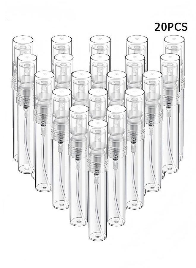 Mini Spray Bottle - 20 Pack 5ml Mini Plastic Spray Bottle Empty - Fine Mist Refillable Mini Perfume Bottle - Perfume Atomizer - Small Sample Containers - Plastic Portable Travel Bottle - Clear - Image 1