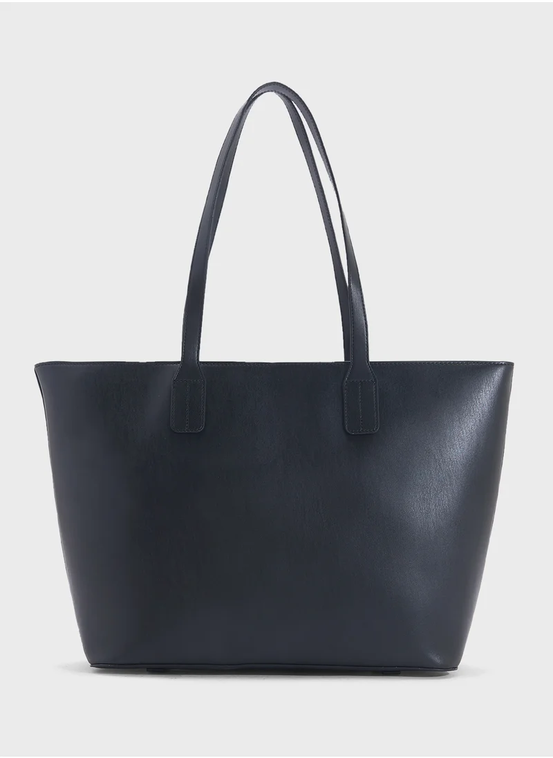 تومي هيلفيغر Logo Detail Zip Over Tote