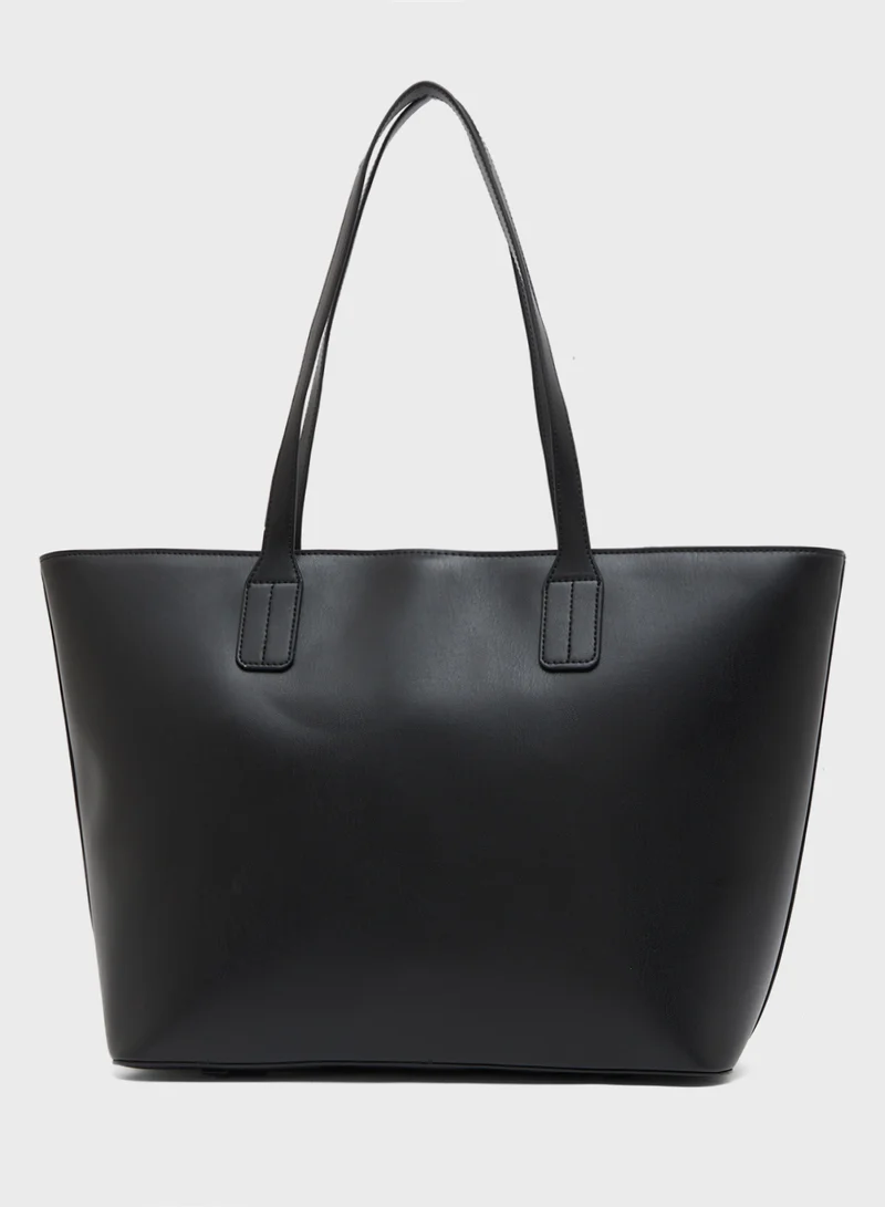 TOMMY HILFIGER Logo Detail Zip Over Tote