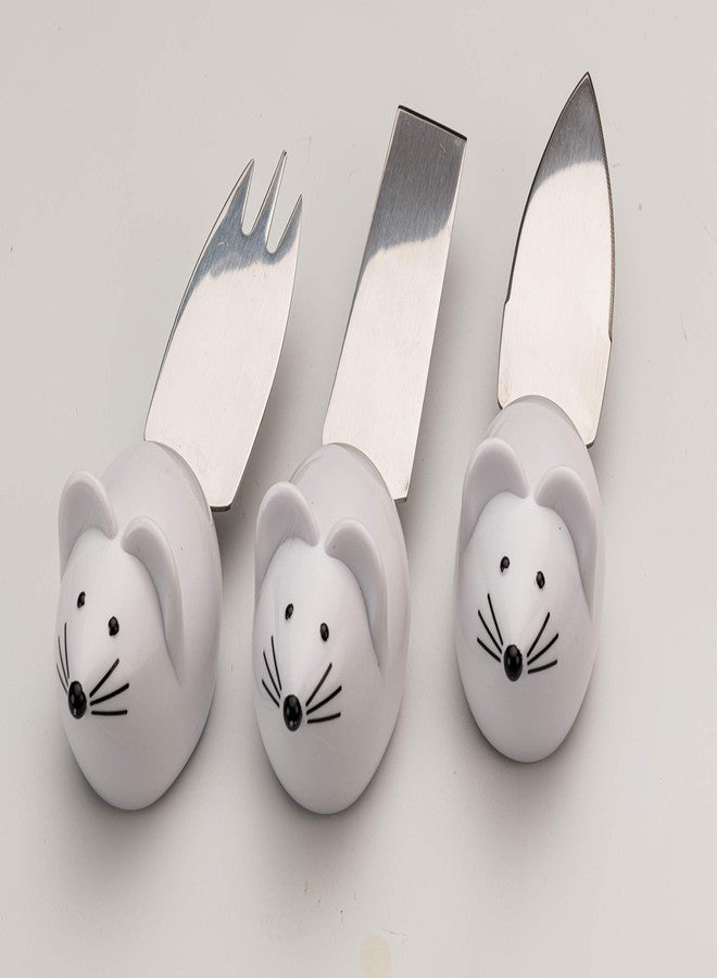 Mobi cheese serving board and tray with cheese motif and mouse handles. Charcuterie board - Image 3