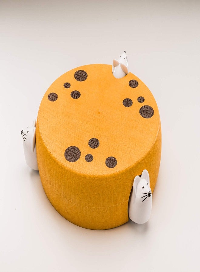 Mobi cheese serving board and tray with cheese motif and mouse handles. Charcuterie board - Image 2