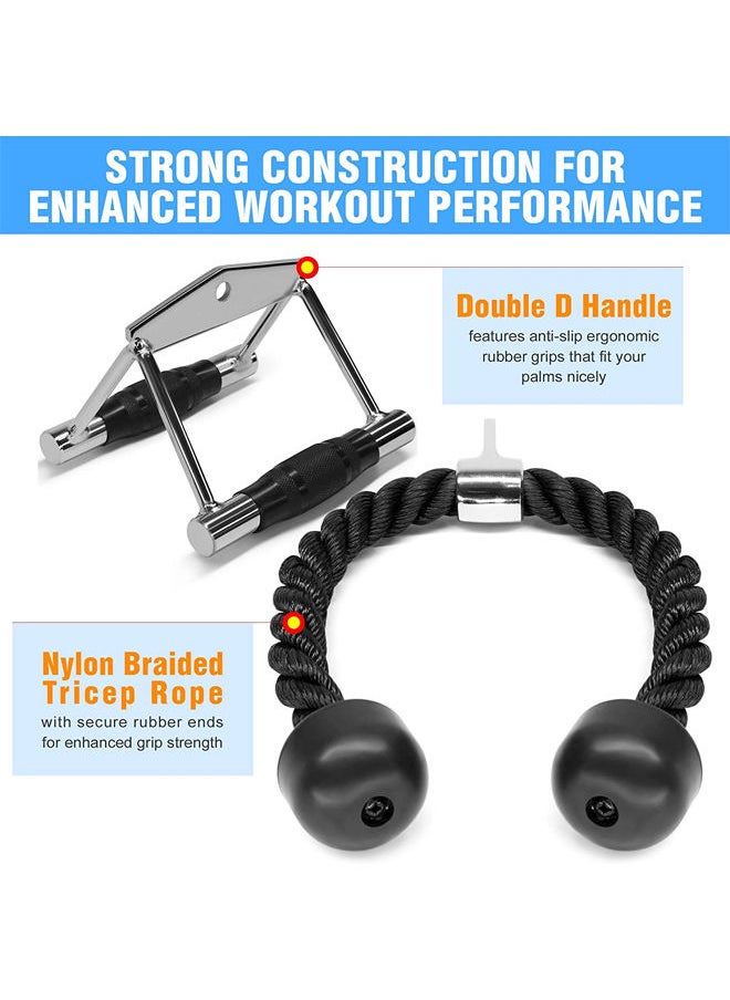 Generic - Triceps Press Down Cable Machine Attachment Set,Pulldown Attachment, Cable Machine Accessories For Home Gym - Image 1