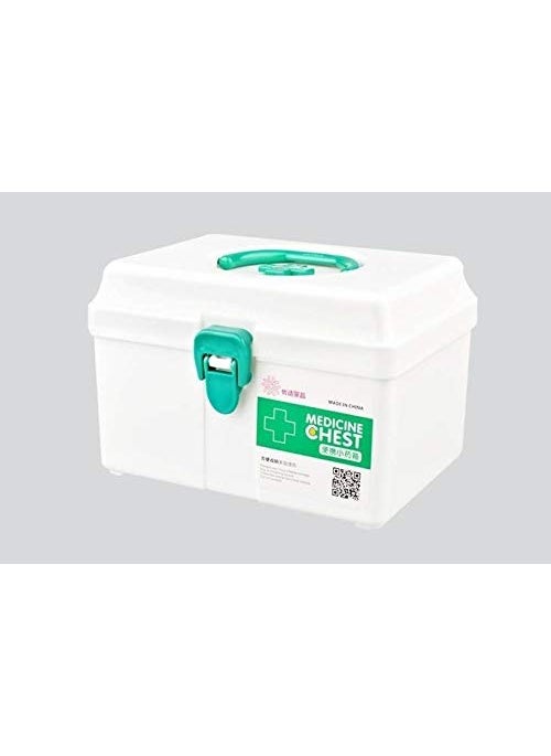 TOPHAVEN TOPHAVEN Plastic First Aid Emergency Medical Kit Box with Tray and Carrying Handle  - Image 1