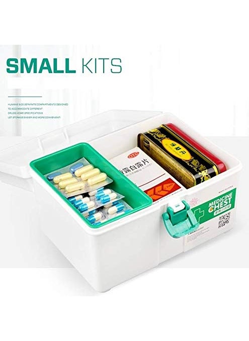 TOPHAVEN TOPHAVEN Plastic First Aid Emergency Medical Kit Box with Tray and Carrying Handle  - Image 2