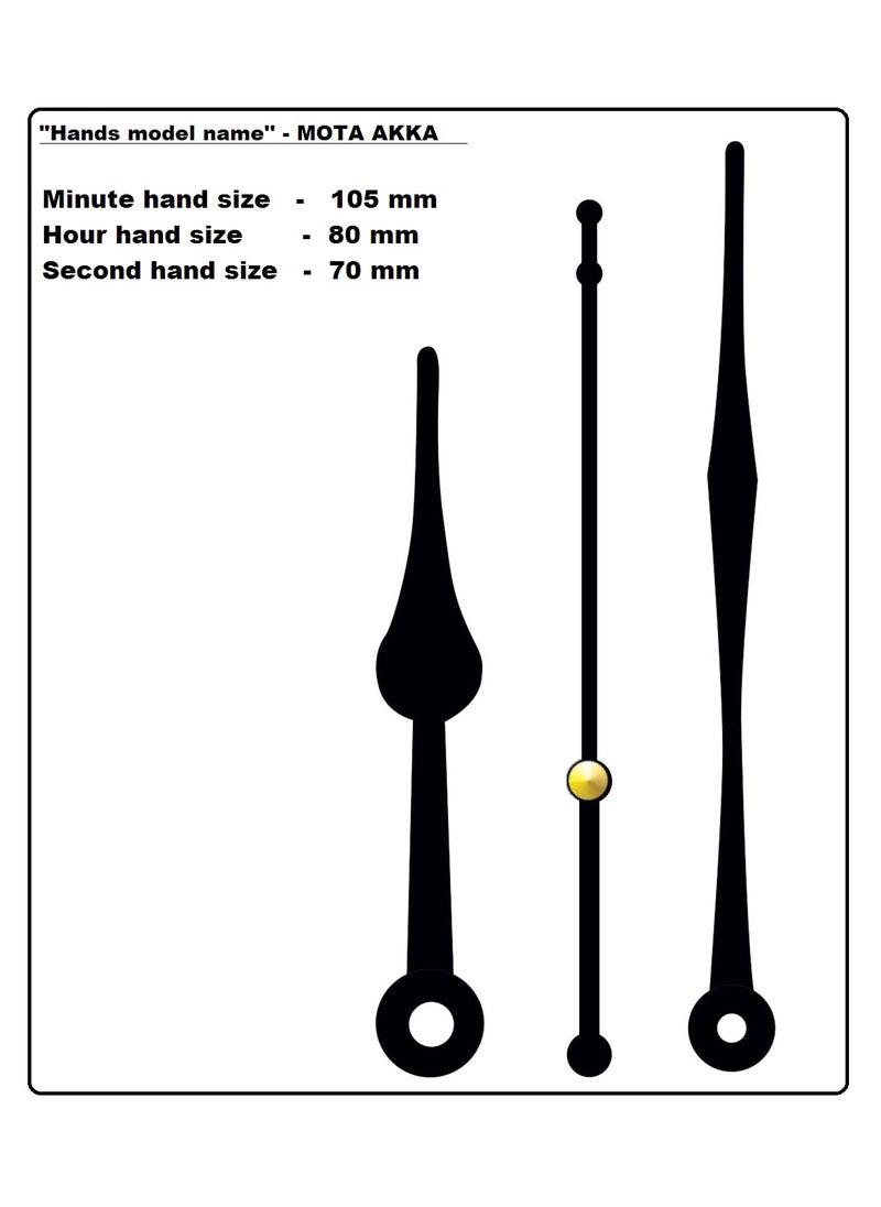 KEDAR KEDAR Ajanta Quartz Ortime Sweep Silent Movement Machine for Wall Clock with Fancy Needles Made in IndiaS043  - Image 2