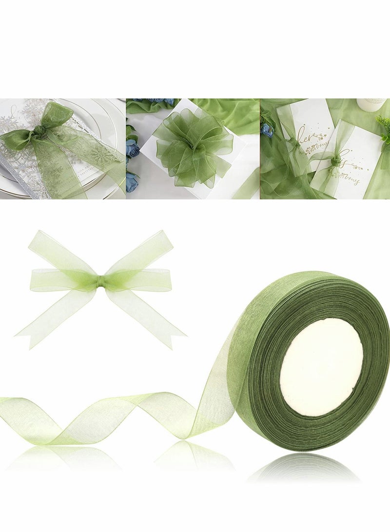 Excefore شريط مخملي عتيق وجه واحد بكرة ساتان لتزيين إكليل الزهور DIY تغليف الهدايا الحرفية 50 ياردة - Image 1