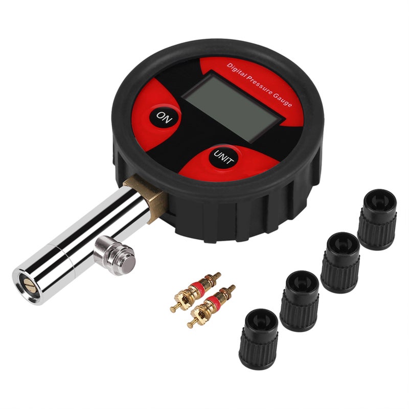 Digital Tire Pressure Gauge: 30-Second Auto-Off Backlit LCD Display - High Accuracy Portable Pressure Gauge for Car Truck Vehicle Tire Maintenance - Image 1