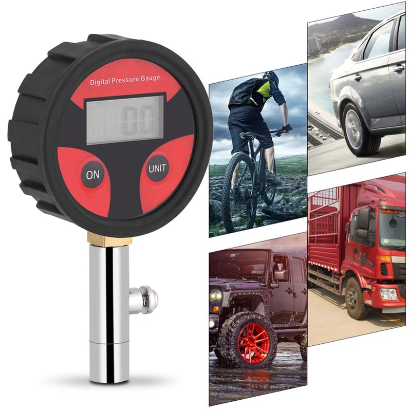 Digital Tire Pressure Gauge: 30-Second Auto-Off Backlit LCD Display - High Accuracy Portable Pressure Gauge for Car Truck Vehicle Tire Maintenance - Image 4