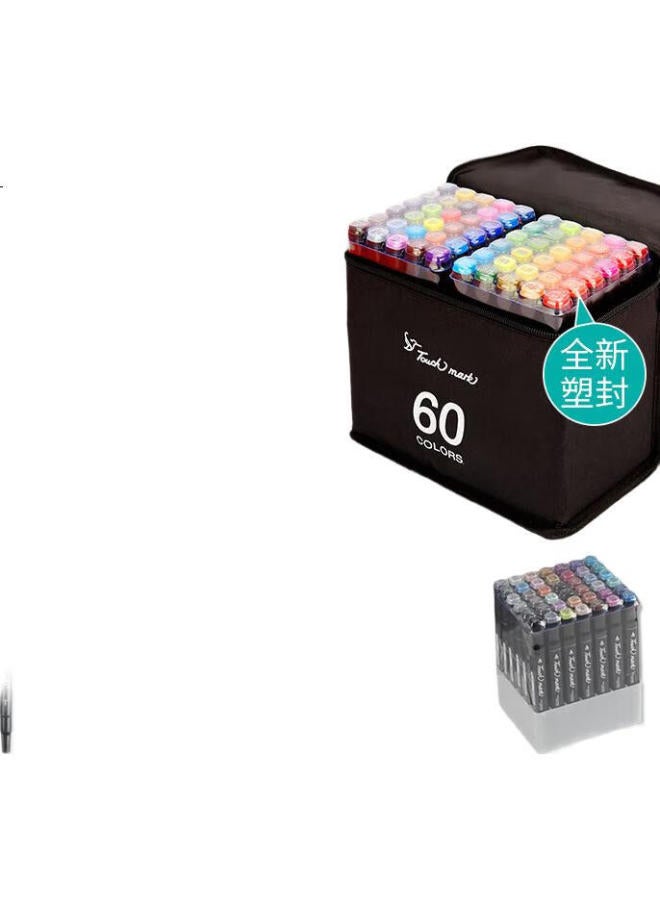 Touch Mark [Super Popular] Touch Mark Dual-Tip Markers, 60 Colors, Watercolor Pens, Anime-Style, Oil-Based Drawing Pens, Marker Set, Student Stationery, Children'S Gift, Birthday Present For Boys And Girls - Image 2