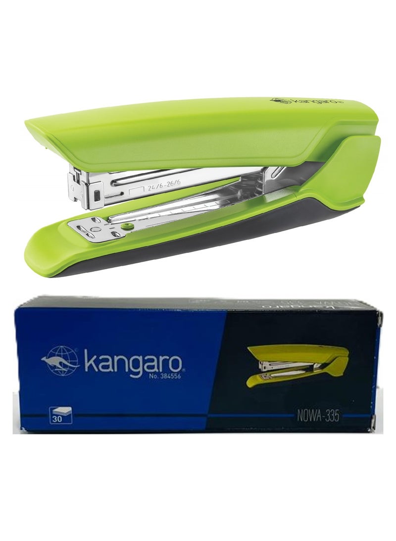 Kangaro دباسة مكتبية 1 قطعة نوا-335 بسعة 30 ورقة باللون الأخضر - Image 1