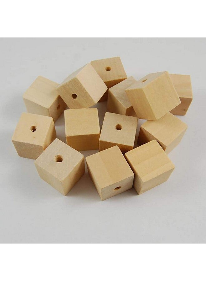 Fodattm 100Pcs Unfinished Square Wood Beads With Holes Natural Blank Wood Cubes For Diy Craft (12Mm0.47Inch) - Image 3