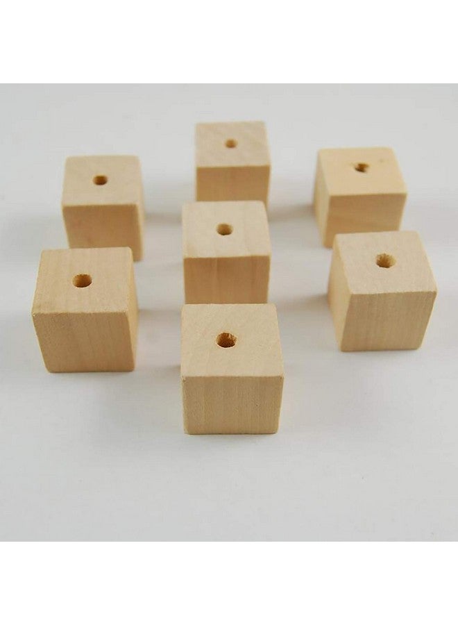 Fodattm 100Pcs Unfinished Square Wood Beads With Holes Natural Blank Wood Cubes For Diy Craft (12Mm0.47Inch) - Image 5