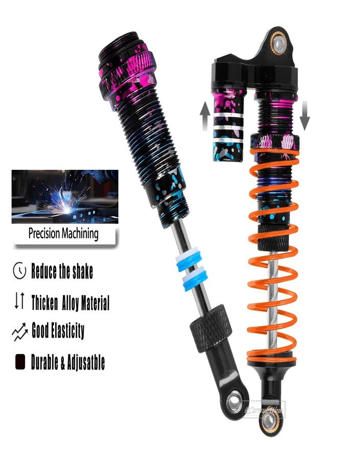 مجموعة ترقيات ممتص الصدمات RcarmubWow RC Big Bore لسيارات الدفع الرباعي 4x4 Slash Stampede Bandit Rustler بمقياس 1/10 (VXL)/2WD (VXL)، ممتصات صدمات أمامية وخلفية من سبائك الألومنيوم، 4 قطع، متعددة الألوان - Image 5