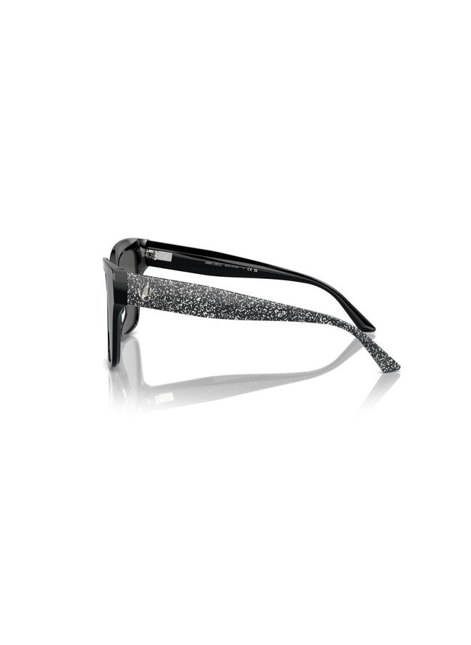 Jimmy Choo Woman PILLOW  SUNGLASSES- JC 5003 - lense size:55mm - BLACK/GLITTER  - Image 3