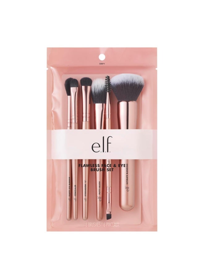 elf e.l.f. Flawless Face Kit, 6-Piece Brush Collection, Brushes For Face, Eyes & Brows, Vegan & Cruelty-Free - Image 1