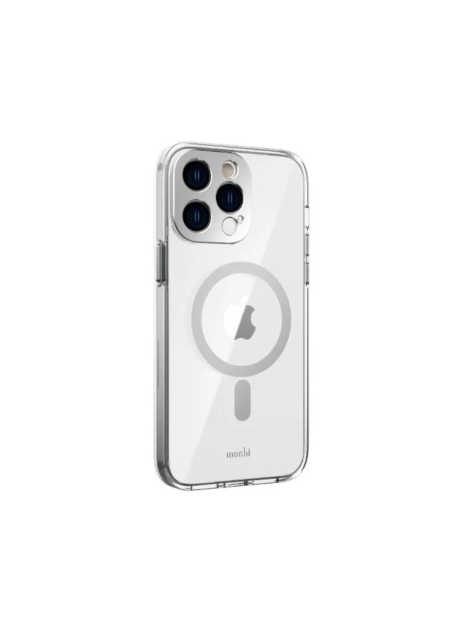 Moshi Moshi iGLAZE Apple iPhone 14 Pro Max 6.7" Case with MagSafe & Cam Cover - Luna Silver