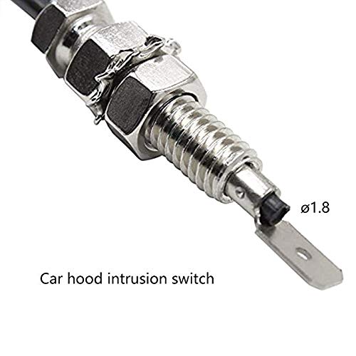 ANJOSHI Car Hood Pin Switch Universal Engine Car Auto Trunk Bonnet Door Pin Switch Adjustable Bonnet Alarm Security Light Hood Screw 2Pcs - Image 4