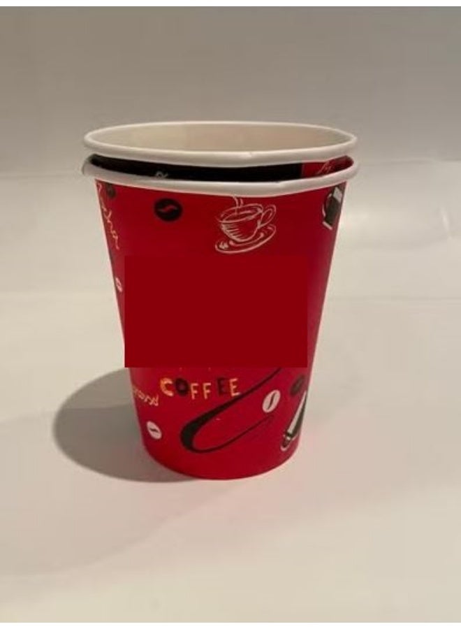 A pack of 100 disposable paper cups, suitable for hot and cold beverages, and ideal for daily use and special occasions.