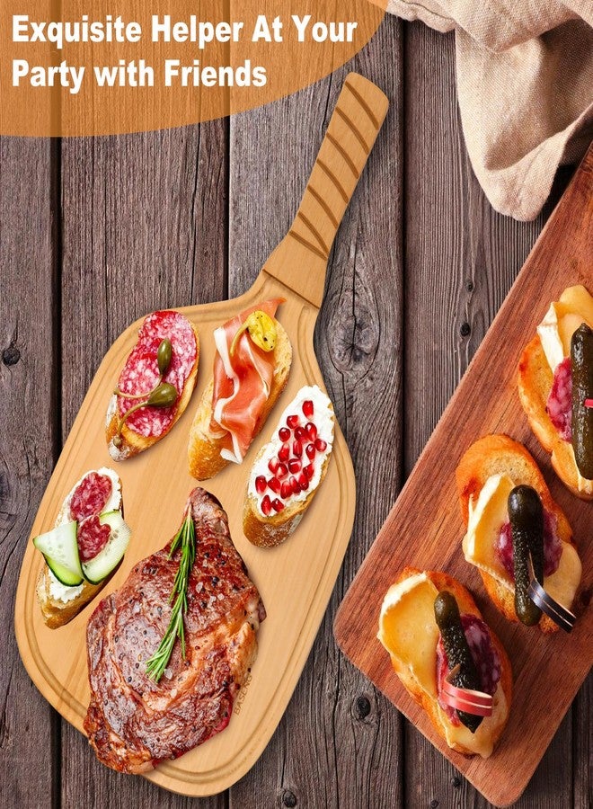 Baseng 22.4"x12.6"Large Pickleball Charcuterie & Cutting Board with Handle-Wooden Paddle Shaped Snack Tray, Reversible Cheese Board Serveware for Kitchen,Unique Gifts for Women Men Pickleball Lovers - Image 5