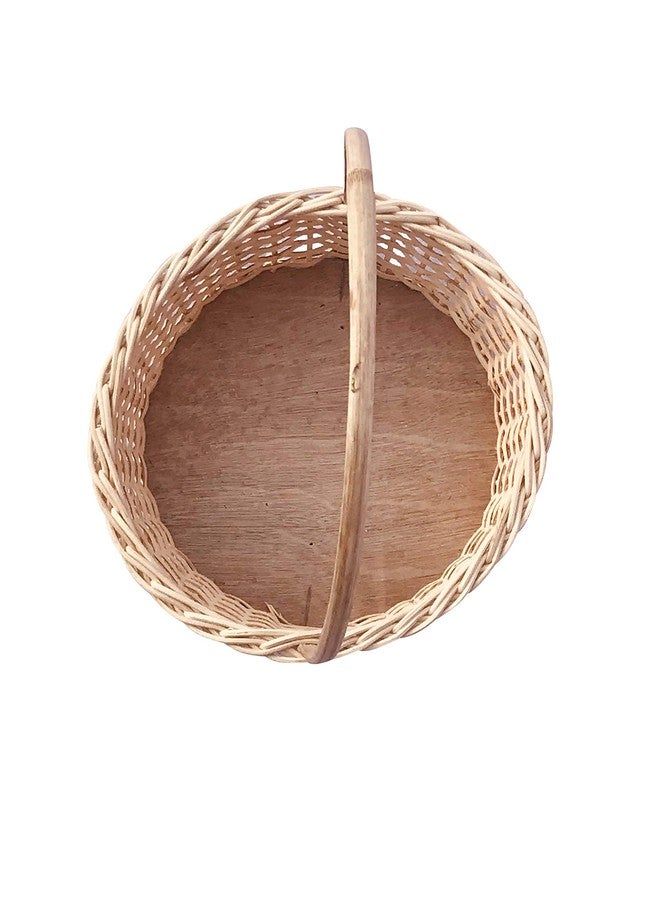 HM SERVICES Cane Bamboo Round Handle Packaging Basket for Festival Gifts Packing - Image 3