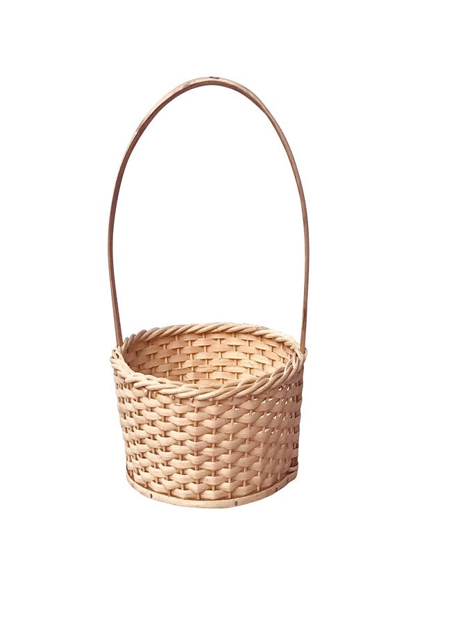 HM SERVICES Cane Bamboo Round Handle Packaging Basket for Festival Gifts Packing - Image 2