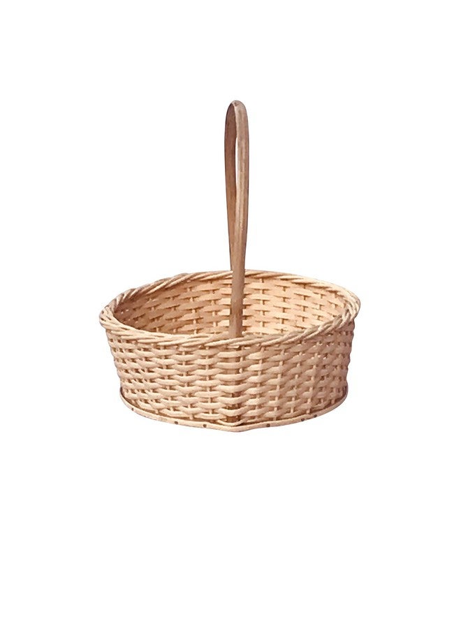HM SERVICES Cane Bamboo Round Handle Packaging Basket for Festival Gifts Packing - Image 1