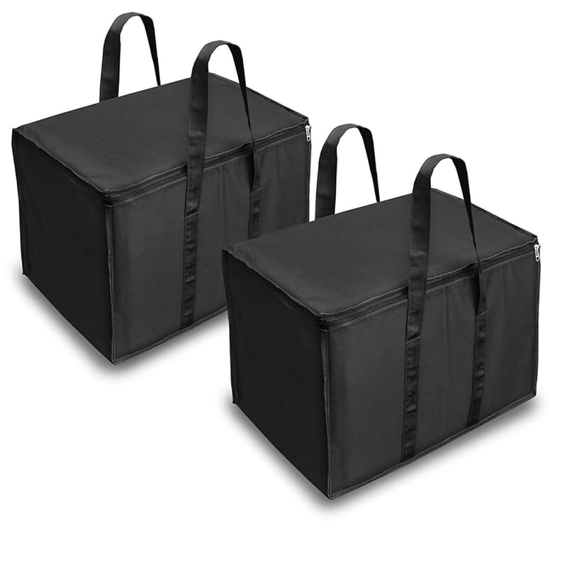 TULMAN Storage Bag for Clothes Document Files Storage Bag Toys Storage BagCloths Organiser with Strong Handle Black 225 x 16 x 145 Inch - Image 1