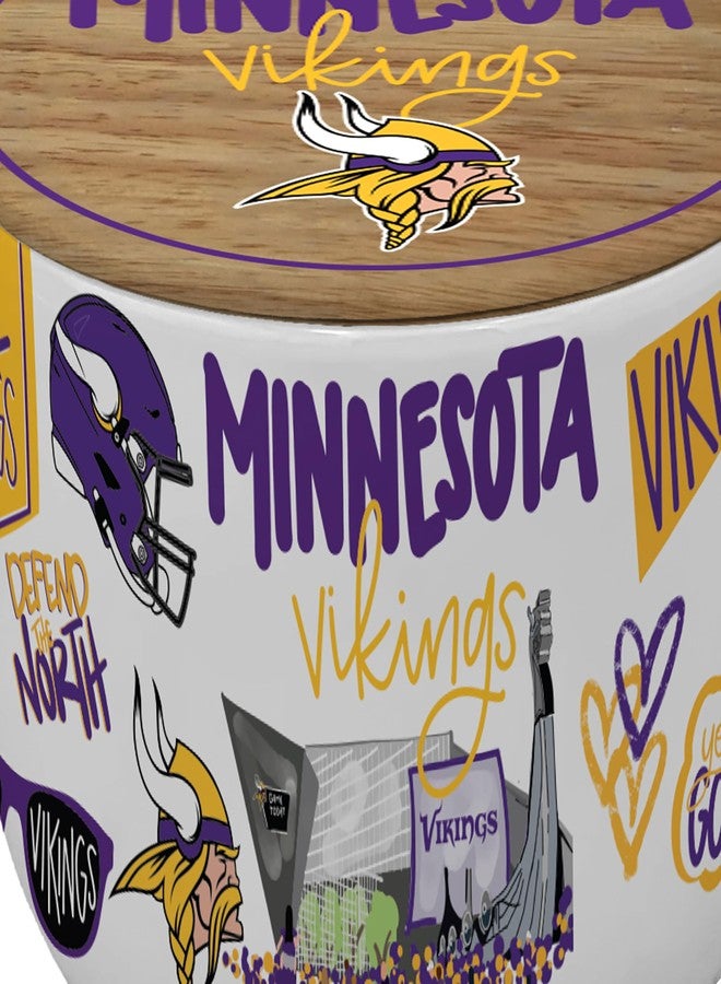 Proformance Home NFL Minnesota Vikings Loco Fan 16oz Ceramic Candle - Image 2