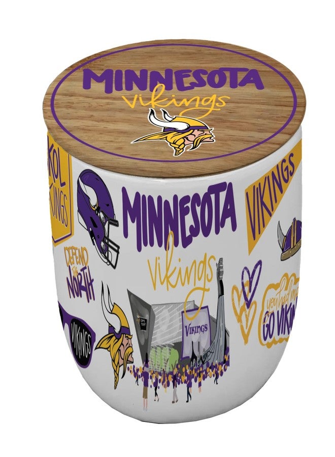 Proformance Home NFL Minnesota Vikings Loco Fan 16oz Ceramic Candle - Image 1