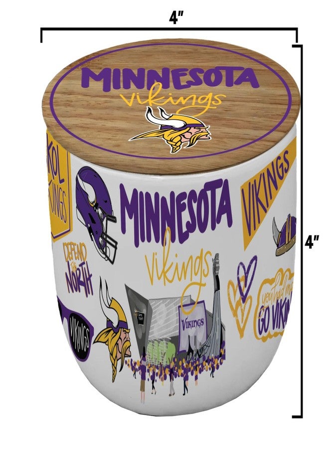 Proformance Home NFL Minnesota Vikings Loco Fan 16oz Ceramic Candle - Image 3