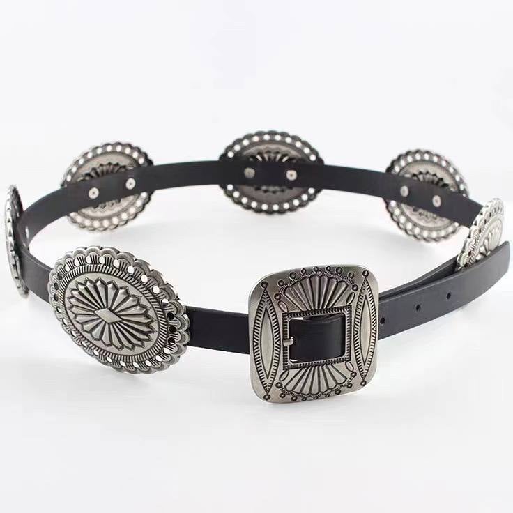 The Black Pearl Accessories Black Leather Waist Belt for Women - Image 5