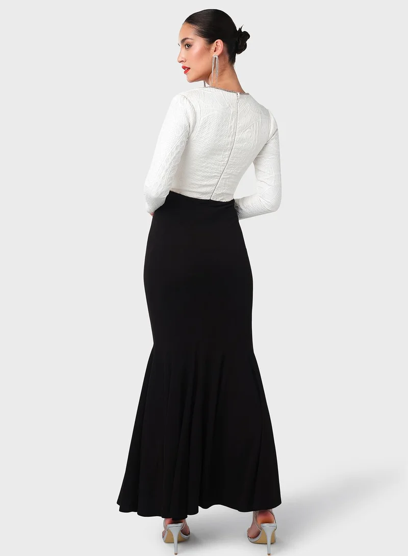 Threadz by Ajooni Corset Bodice Mermaid Dress
