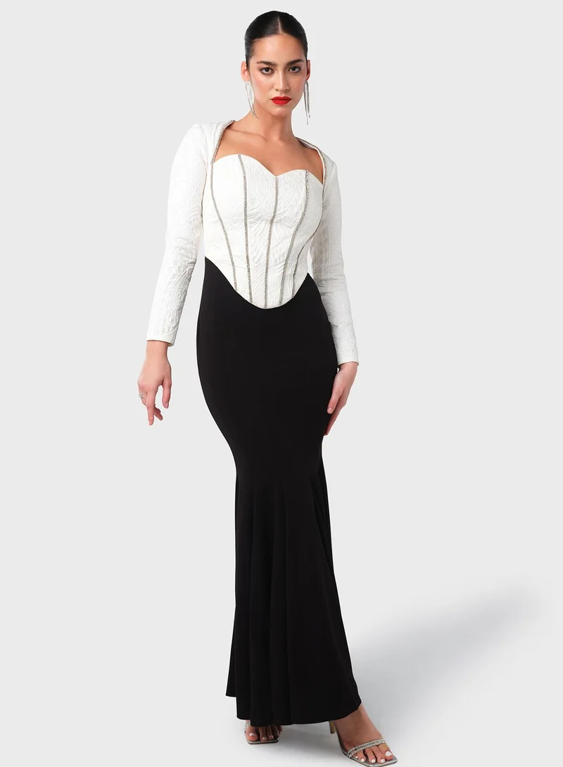 Threadz by Ajooni Corset Bodice Mermaid Dress