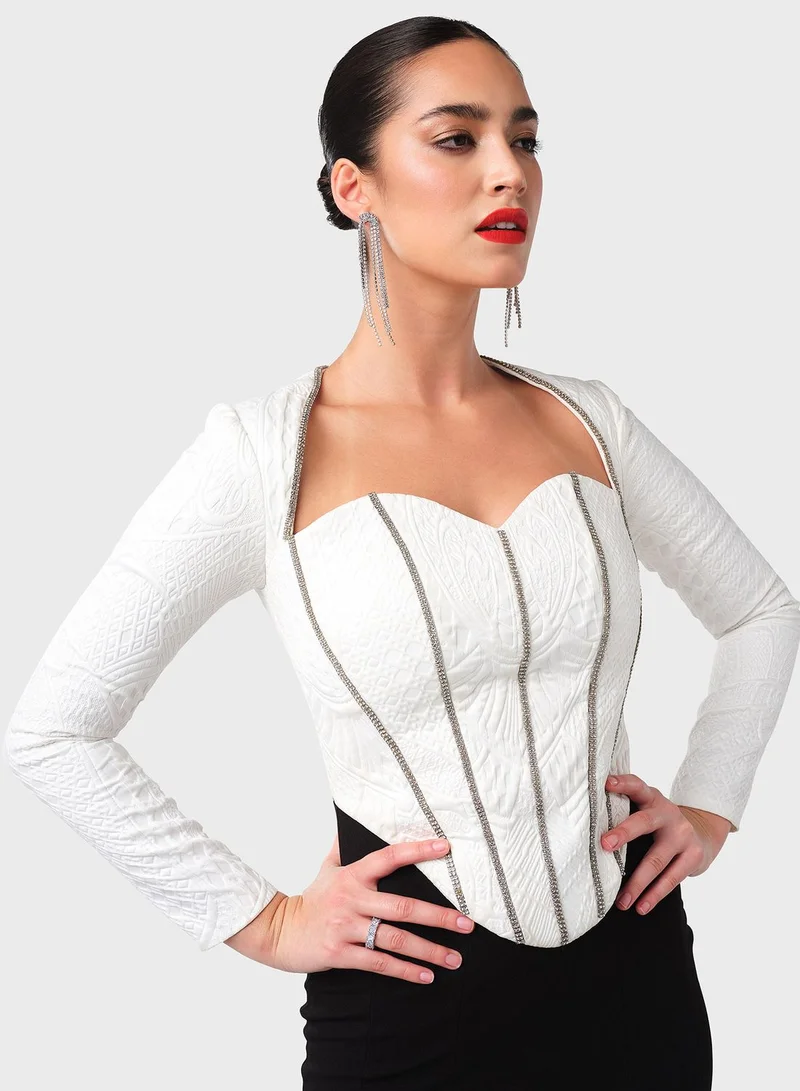 Threadz by Ajooni Corset Bodice Mermaid Dress