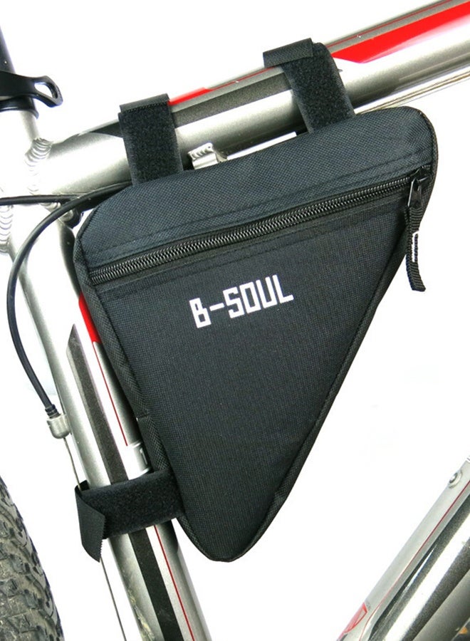 B-SOUL Bicycle Triangle Bag Waterproof Bicycle Frame Front Tube Bag Quick Release Front Seat Bicycle Top Tube Triangle Tool Bag (Black) B-SOUL Bicycle Triangle Frame Bag Front Triangle - Image 4