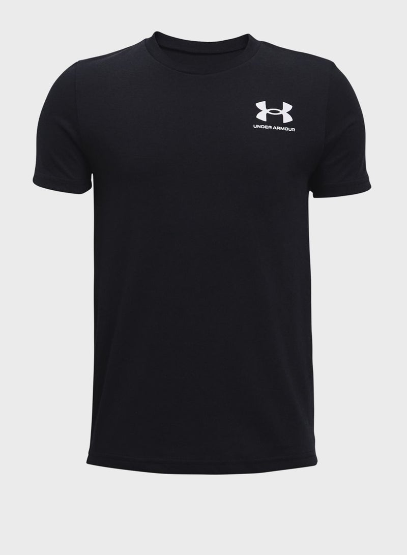 UNDER ARMOUR Boys' Sportstyle Left Chest Logo Short Sleeve T-shirt  - Image 1