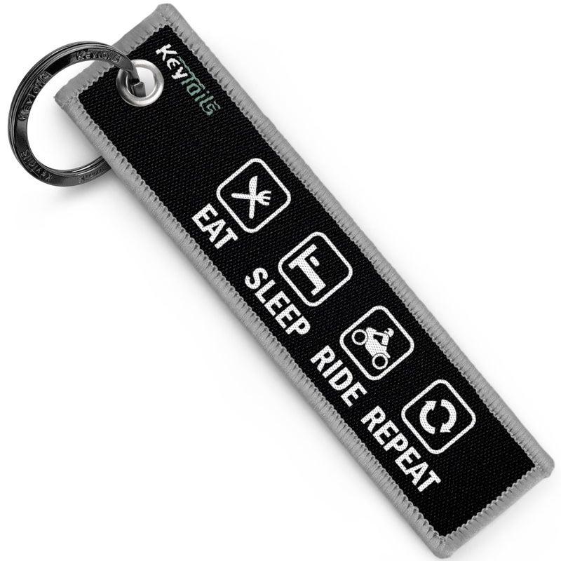 KEYTAILS Keychains, Premium Quality Key Tag for Motorcycle, Car, Scooter, ATV, UTV [Eat Sleep Ride Repeat] - Image 5