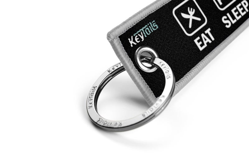 KEYTAILS Keychains, Premium Quality Key Tag for Motorcycle, Car, Scooter, ATV, UTV [Eat Sleep Ride Repeat] - Image 4