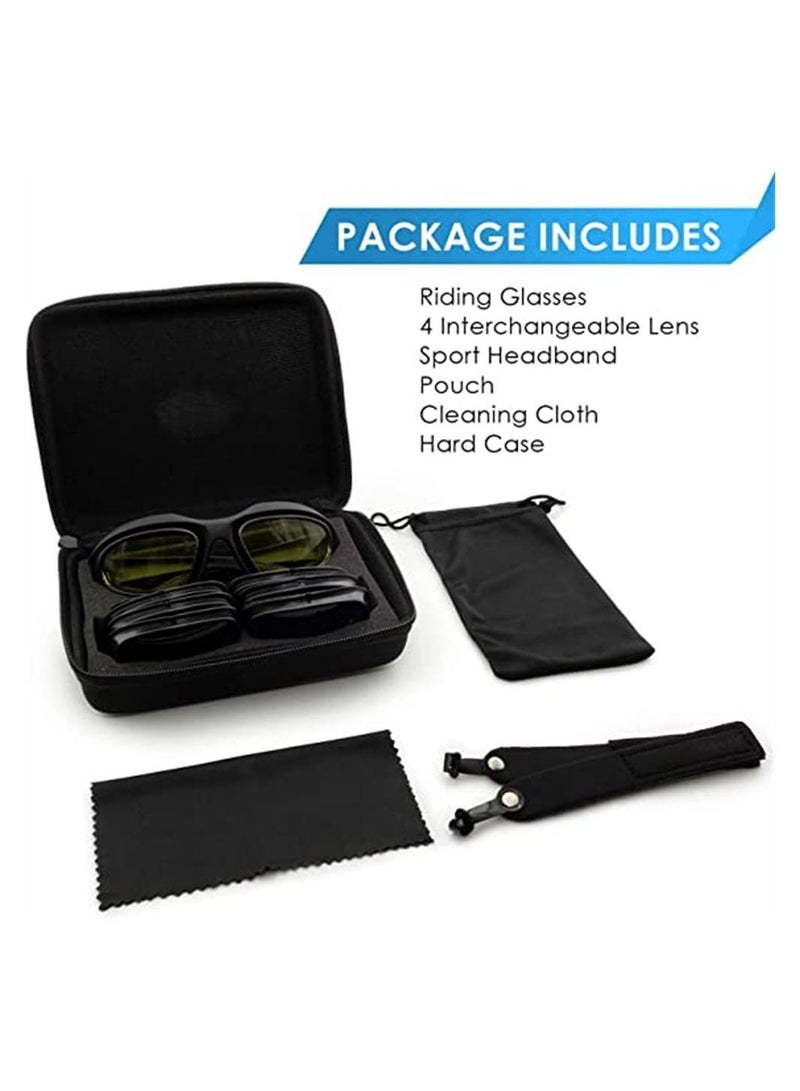 Y&D Motorcycle Riding Glasses, Goggles, UV Protection Sunglasses, Padding Bicycle for Outdoor Activity Sport - Image 2