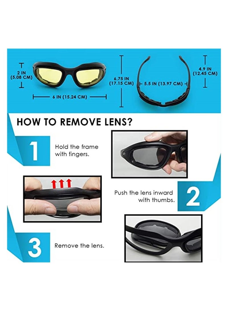 Y&D Motorcycle Riding Glasses, Goggles, UV Protection Sunglasses, Padding Bicycle for Outdoor Activity Sport - Image 4