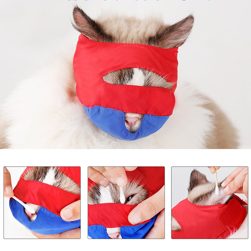 Pet Cat Bathing Hood Anti-bite Mouth-muffle Safe Pet Pressure Relieve Tool for Pet Grooming - Image 3